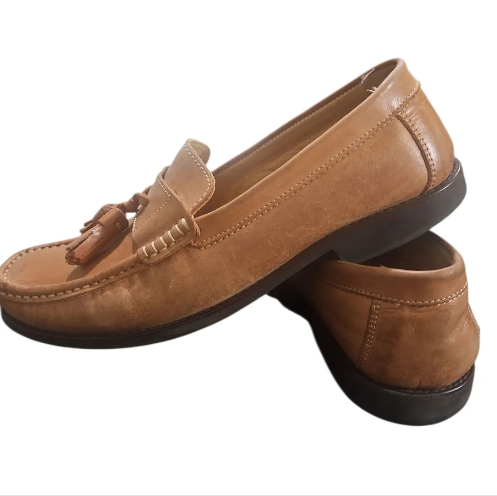 Giorgio Brutini men's brown leather tassel Leather Tassel Loafers Sz 8.5
